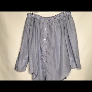 Women’s Buttoned Down Over the Shoulder Blouse